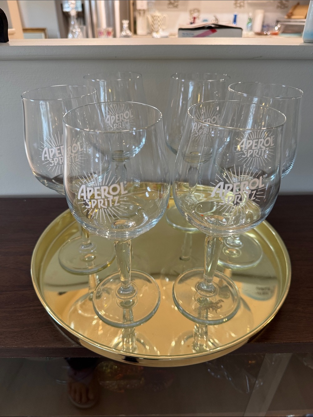 Official Aperol Spritz Signature Cocktail Glasses - Set of 6 with Box